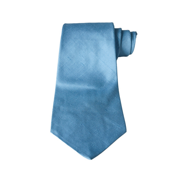 Vtg Dunhill Italy Silk Blue Necktie Old Money Wedding Preppy Business Corporate - Picture 3 of 15